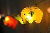 バッテリーAA LEDハンドメイドカラフル象動物園動物植物Paper Lantern文字列ライト子供寝室ライト表示ガーランドカラフル/ 20ライト