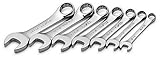SK Hand Tools 86237- 7 Piece 12 Point Fractional Short Combination Wrench Set