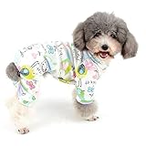 ZUNEA 犬 つなぎ パジャマ 春夏 ロンパース 小型犬 洋服 おしゃれ かわいい ねずみ柄 ドッグウエア Tシャツ 部屋着 寝間着 抜け毛防止 ペット 犬の服 猫服 お散歩 お洒落 L