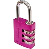 ABUS(アバス) ナンバー可変式南京錠 145-30 ピンク 14530PI