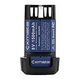 Exmate デウォルト 互換バッテリー8V 1500mAh リチウムイオン電池(Li-ion) DEWALT DCB080 DCF680N1 DW4390 DCF680N2 DCF680G2など対応