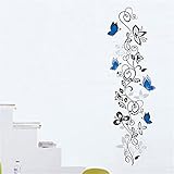 DollandブラックFlower Vineキッチン子Kids Sleep部屋デカール壁紙壁ステッカー