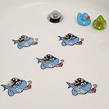 BathtubステッカーSharkキュート – シャワーDecals Kids Babies踏み板ノンスリップアップリケ