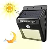 A-SZCXTOP　ソーラーライト　壁掛けライト 　LEDセンサーライト　太陽発電　人感センサー搭載 省エネ　ウォールランプ　防雷　濡れ防止　庭、ガーデン、ドライブウェイ、階段、外壁に対応（8 LED