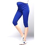 (ディーコッテ) D'Kotte レディース マタニティー 七分丈 カラー レギンス ウエストサイズ調整 150420-23(ブルー-free)