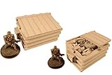 Dumpster 2 Piece Set 28mm Scale Miniature Terrain Novas Design Studio