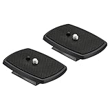 PATIKIL 三脚クイックリリースプレート 2個 35 mm カメラ三脚アダプター マウント部品交換用 マウントプレート 三脚用 モデル5 ブラック