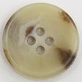 Horn Finished Plastic Button(水牛調プラスチックボタン) BF1800-43 1個入 13mm 43茶系