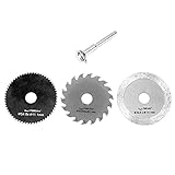 Demiawaking スリッターブレード 鋸刃 高速度鋼切削ディスク 切断鋸 金属 木工用ブレード HSS鋼 3枚入りセット　直径:54.8mm　穴径: 11.1mm