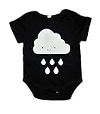 (ビグッド)Bigood 可愛い ベビー 新生児 ボディスーツ 赤ちゃん カバーオール ロンパース 出産祝い プレゼント（ブラック・90）