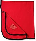 NCAA Wisconsin Badgers幼児毛布、1サイズ、レッド/ブラック