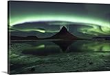 Philip Eaglesfieldプレミアムシックラップキャンバス壁アート印刷題名Kirkjufell Aurora 30" x 20" 2355325_24_30x20_none