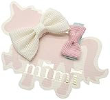 mimi(ミミ)グログラン ヘアクリップ(クリームSET)大小 2個セット 滑りどめ付 日本製