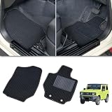 セイワ(SEIWA) ジムニーフロアマット スズキ ジムニー&シエラ(JB64/JB74)専用 フロアマット イエロー ステッチ 運転席 助手席 2点セット IMP336 置くだけ簡単 ヒールパッド付き 裏面滑り止め加工 マット