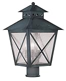 Livex Lighting 2674-61 Montgomery 3-Light Outdoor Post Head, Charcoal [並行輸入品]