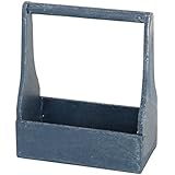 不二貿易 ミニプランターカバー 取っ手型 ネイビー 24882