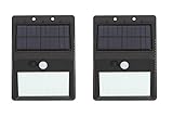 Sutekus 改良版 センサーライト 人感ソーラーライト ボタン付き ZEEFO 20LED 3つ知能モード 太陽発電 屋外照明 (2点セット)