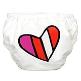 Charlie Banana Swim Diaper & Training Pants - Red Petit Coeur on White (M) by Charlie Banana