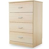 チェスト タンス 箪笥 収納 洋服収納 木製 スライドレール 4段 幅59 奥行42 スリム ライトナチュラル