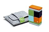 8 Piece Tegu Pocket Pouch Magnetic Wooden Block Set, Nelson