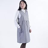 ママチュニック ママワンピース ママエプロン マタニティ マタニティウェア 産前産後 授乳服 おんぶ 抱っこ バッテンおんぶ紐も隠れます (ヒッコリー)