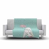 KESS InHouse Zara Martina Mansen "Really Retro Girl" Teal Pink Fleece Throw Blanket, 80 by 60-Inch, 