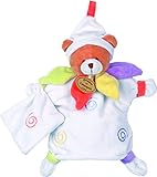 ＤＯＵＤＯＵ　DC1061 パペット　レインボー　ベアー ｻｲｽﾞ H約20cm  タオルを手にしたクマのパペット