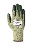 Ansell HyFlex 11-511 Kevlar Glove Cut Resistant Green Foam Nitrile Coating Knit Wrist Cuff X-Small S