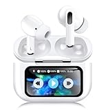 イヤホン bluetooth ワイヤレスイヤホン gukki【多機能タッチスクリーン・ANC対応】蓋を開けたら接続 ブルートゥースイヤホン 最大32時間再生 Hi-Fi ノイズキャンセリング ぶるーとぅーすイヤホン Bluetooth5.4 AAC/SBC ハンズフリー通話 Type-C充電 小型/軽量 片耳/両耳 スポーツ/通勤通学/WEB会議(ホワイト)