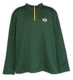 グリーンベイパッカーズサイズXL 1 / 4 Zip mid-weight XLプルオーバー – グリーン&ゴールド
