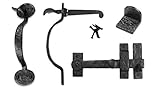 Iron Valley - Bean Gate Kit - Solid Cast Iron - Includes: Drop Bar, Bean Thumb Latch, Gate Stop - [並