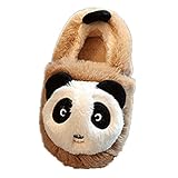 WIN ルームシューズ もこもこ 裏ボア 冬用 子供用スリッパ 室内用 ふわふわ もこもこ キッズ 幼児 小学生室内履き もこもこ ふかふか 冬用 あったか (内寸19CM, カーキ色)