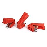 uxcell 溶接ガンスイッチ 　プラスチック製　 金属　CO2 　２端子　レッド　37mm　３個入り