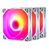 Phanteks SK140 ホワイト DRGB PWM 140mm トリプルファンパック – カスタマイズ可能な照明、静かな操作、簡単な取り付けを備えた高性能冷却。