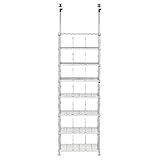 メタルラック オフィス収納 オフィスストレージシリーズ テンション(つっぱり)ラック 8段 幅63×奥行34×高さ220~280cm ルミナスパーツ互換品 ポール径19mm OSR60-8T