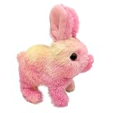 歩くうさぎのぬいぐるみ | しゃべるぬいぐるみ |インタラクティブおもちゃウサギ電気虹色のぬいぐるみバニーは歩くことができます電話することができます耳を動かすことができますかわいいウサギのぬいぐるみのおもちゃ幼児の男の子と女の子に適しています 話すぬいぐるみインタラクティブ音楽玩具、柔らかい感覚学習開発玩具、子供、男の子用