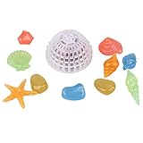 SIKIWIND 水族館 Moss Ball夜光法螺貝 貝殻 海星 アクアリウム装飾用品 無害 生き生き