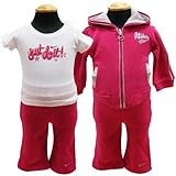 NIKE（ナイキ）ベビー裏起毛スウエット上下&Tシャツセット6/9ヶ月（ピンク） [Baby Product]