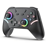 Switch2 コントローラー 【2025年限定 NEWモデル】 Newluck PS4コントローラー Switch1/2代用スイッチ ハンドル 背面ボタン付き 高耐久ボタン マクロ機能 LED RGBライト 重力感応 TURBO連射機能 トライモード接続 800mAh大容量 長時間プレイ対応 ピンホールリセット機能 4階段HD振動 Steam/Android/PC対応 日本語取扱説明書 ブラック