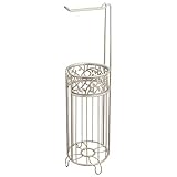 InterDesign Vine Free Standing Toilet Paper Holder for Bathroom - Satin by InterDesign
