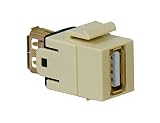 On-Q WP1220IV USB 2.0 A/A Coupler Keystone Insert, Ivory [並行輸入品]