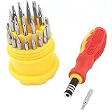 uxcell スクリュードライバーセット ノンスリップ トルクス 六角トライアングル プラス マイナス ドライバービット