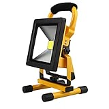 【在庫整理セール】WAYRANK　超薄型 LED投光器 充電式20W LED作業灯　2つ充電方法 バッテリー内蔵　防水 看板灯 夜釣り キャンプ 夜間作業などで大活躍【2年保証】