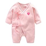 前開き パジャマ ベビー 女の子 赤ちゃん カバーオール 長袖 秋 ロンパース ピンク 女の子 新生児 ルームウェア かわいい オシャレ ベビー肌着 ベビー服 子供服 ベビー肌着 パジャマ 綿 コット