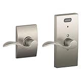 Schlage fe10 ACC 619 CEN内蔵アラーム、世紀コレクションアクセントHall andクローゼットドアレバーロック FE10-ACC-CEN 1