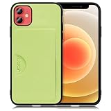 LOOF SKIN SLIM-SLOT レザー カード収納 スマホケース for iPhone 12 mini 用 ケース カバー 背面 ストラップホール カードポケット シンプル 耐衝撃 薄型 軽量 leather [ミストグリーン]