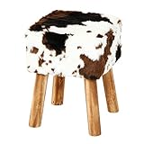 不二貿易 フェイクスツール ラウンド 牛 ブラウン 83833