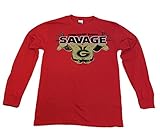 新しい世界グラフィックスGeorgia Bulldogs Savage Junkyard Dawg長袖Tee M レッド