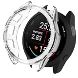 FINON for GARMIN Forerunner 165 用 ケース Forerunner 165 Music 用 ケース バンパー 軽量 簡易脱着 シンプル 簡易パッケージ (クリア)