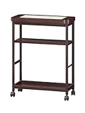 白井産業 【SHIRAI】 シェフカ キッチンワゴン ダークブラウン SFC-7055SW DK